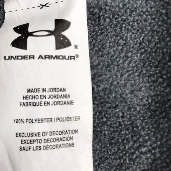 Under Armour Jacket Youth Gray Coldgear Fleece Loose Fit Full Zip Boys Large YLG - Picture 4 of 6